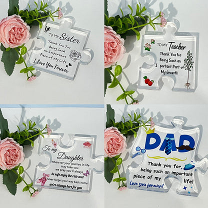 💕Engraved Puzzle for Sisters/Mom/Dad/BestiesDaughter/Grandma/Wife