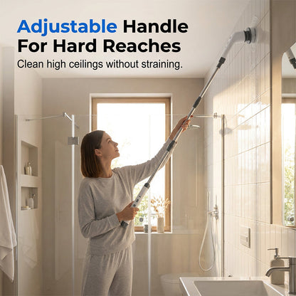 Rechargeable Electric Cleaning Brush with Interchangeable Heads
