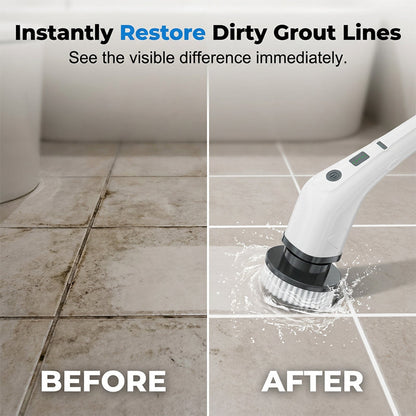 Rechargeable Electric Cleaning Brush with Interchangeable Heads