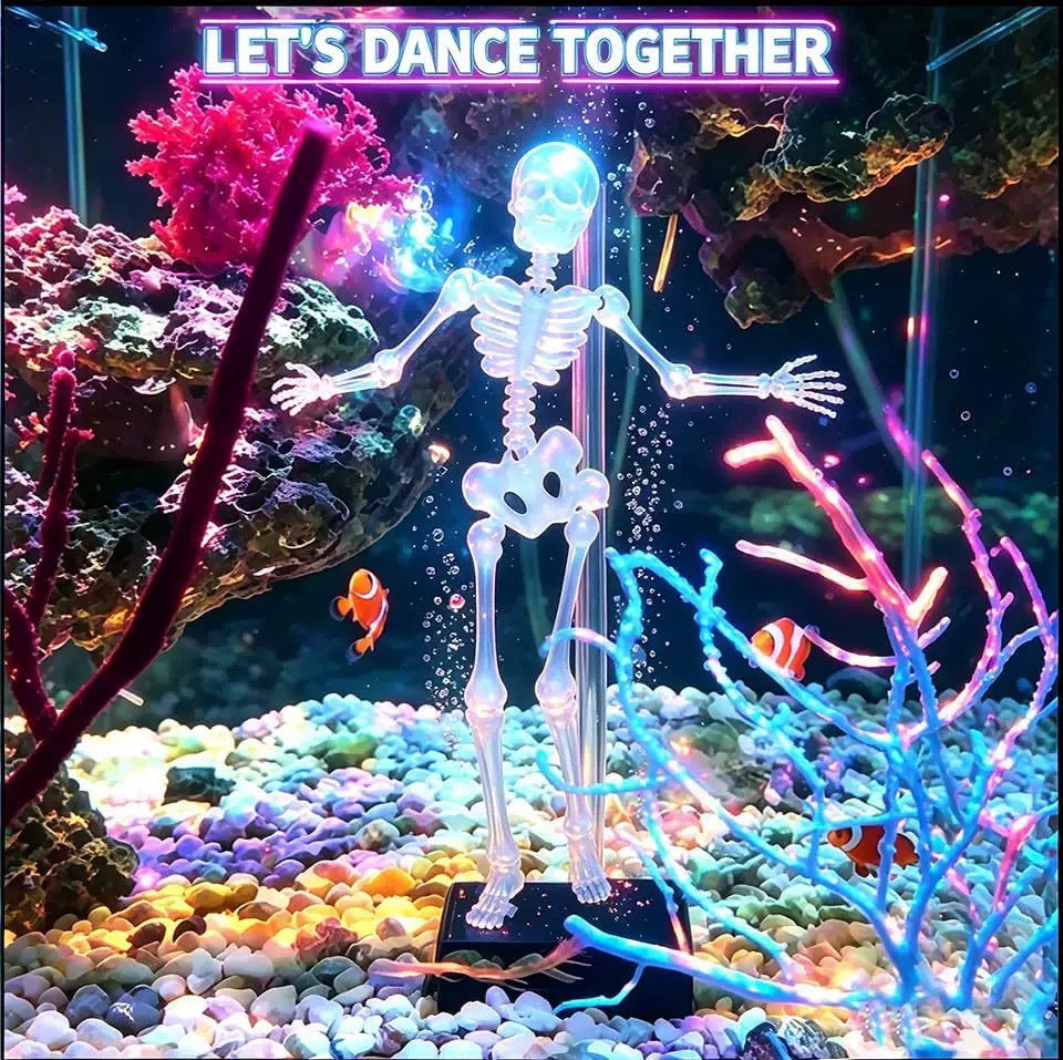 Air-Powered Dancing Skeleton Aquarium Ornament