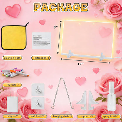 7-Color LED Acrylic Drawing Board – Large