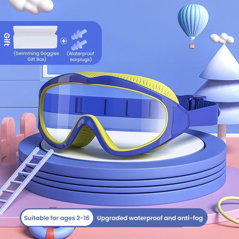 HD Children’s Large Frame Waterproof and Anti-Fog Swimming Goggles